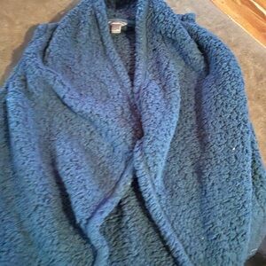 Eddie Bauer Navy Textured Fleece Vest